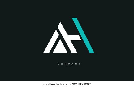 Alphabet letters Initials Monogram logo AH, HA, A and H