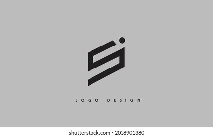 Alphabet letters Initials Monogram logo SI, IS, S and I