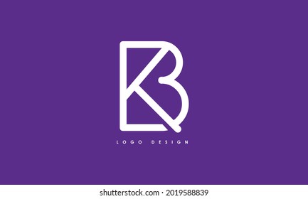 Letras alfabéticas Iniciales Logotipo de monograma KB, BK, K y B