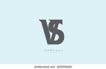 Letras alfabéticas Iniciales Logotipo de monograma VS, SV, V y S
