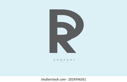 Alphabet letters Initials Monogram logo PR, RP, P and R