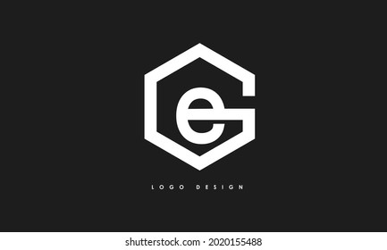 Alphabet letters Initials Monogram logo EG, GE, E and G