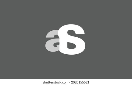 Alphabet letters Initial Monogram Logo AS, SA, A und S