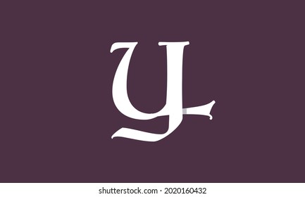 Alphabet letters Initials Monogram logo YL, LY, Y and L
