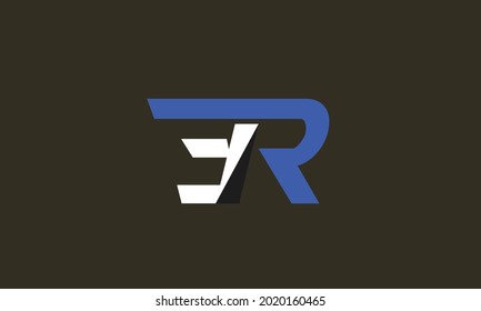 Alphabet letters Initials Monogram logo ER, RE, E and R