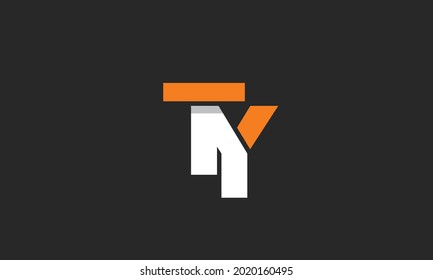 Alphabet letters Initials Monogram logo TY, YT, T and Y