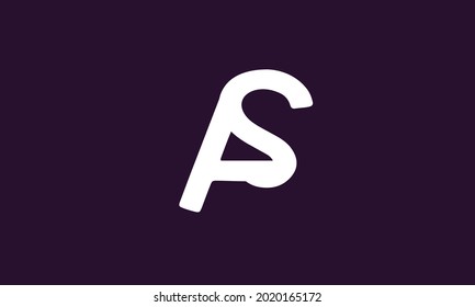 Alphabet letters Initial Monogram Logo AS, SA, A und S