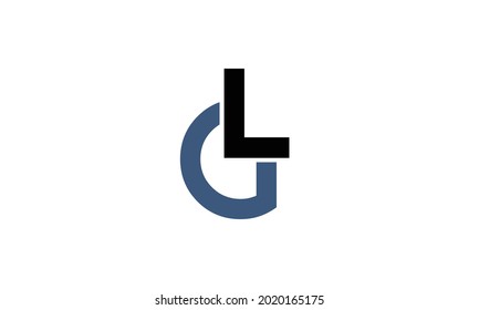 Alphabet letters Initials Monogram logo GL, LG, G and L