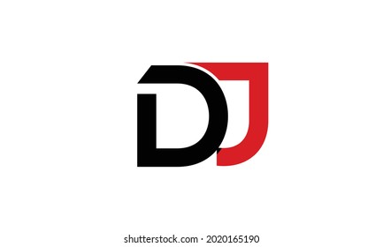 Alphabet letters Initial Monogram Logo DJ, JD, D und J