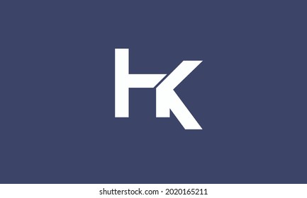 Letras alfabéticas Logotipo inicial Monograma HK, KH, H y K