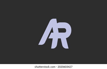 Alphabet letters Initials Monogram logo AR, RA, A and R