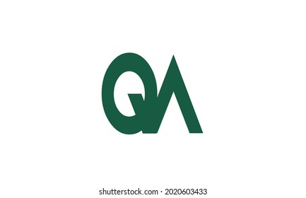 Alphabet letters Initials Monogram logo QA, AQ, Q and A