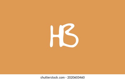Letras alfabéticas Iniciales Logotipo Monograma HB, BH, H y B