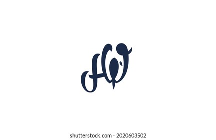 Alphabet Letters Initials Monogram Logo Hw Stock Vector (Royalty Free ...