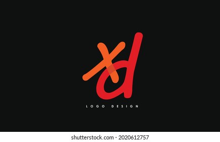Alphabet letters Initials Monogram logo XD, DX, X and D