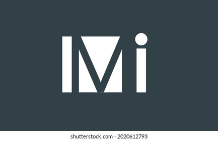 Alphabet letters Initials Monogram logo MI, IM, M and I