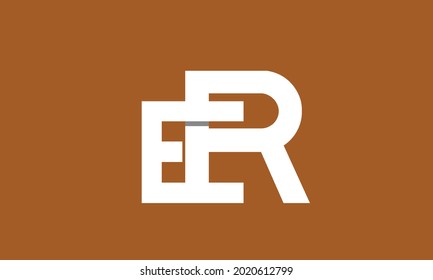 Alphabet letters Initials Monogram logo ER, RE, E and R