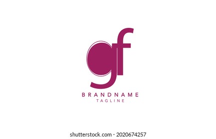 Alphabet letters Initials Monogram logo GF,GF INITIAL, GF letter , G and F