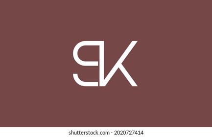 Alphabet letters Initials Monogram logo GK, KG, G and K