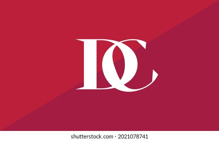 Alphabet letters Initials Monogram logo DC, CD, D and C