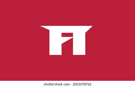 Letras alfabéticas Iniciales logotipo de monograma FT, TF, F y T