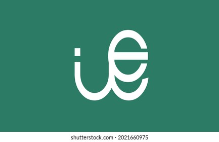 Letras alfabéticas Iniciales Logotipo Monograma WE, EW, W y E