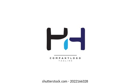 Alphabet letters Initials Monogram logo HH, HH INITIAL, HH letter