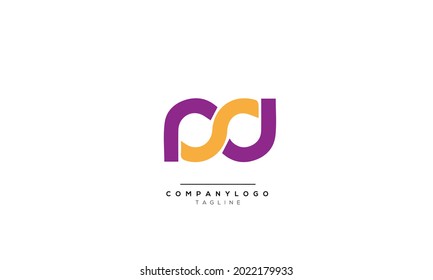 Alphabet letters Initials Monogram logo PD, PD INITIAL, PD letter