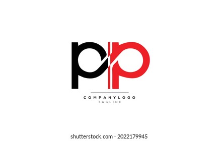 Alphabet letters Initials Monogram logo PP, PP INITIAL, PP letter