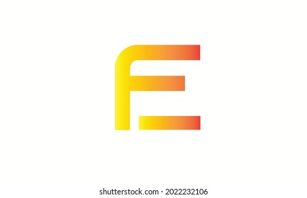 Alphabet letters Initials Monogram logo FE, EF, F and E