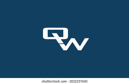Alphabet letters Initials Monogram logo QW, WQ, Q and W
