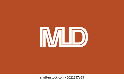 Alphabet letters Initials Monogram logo MD, DM, M and D