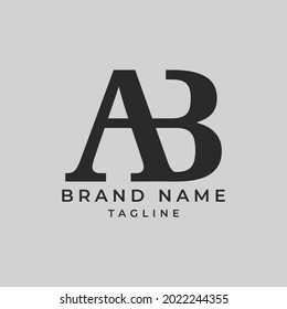 Letras alfabéticas Iniciales Logotipo Monograma AB, BA, A y B