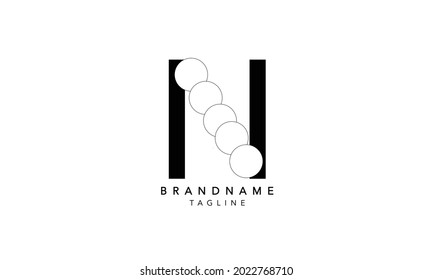 Alphabet letters Initials Monogram logo N,N INITIAL, N letter 