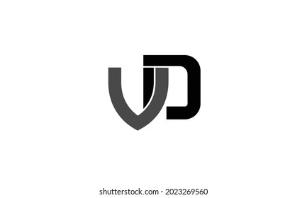Alphabet letters Initials Monogram logo VD, DV, V and D