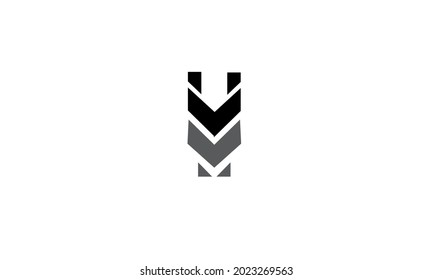 Alphabet letters Initials Monogram logo UV, VU, U and V