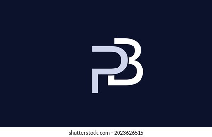 Letras alfabéticas Iniciales Logotipo Monograma PB, BP, P y B