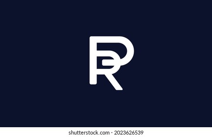 Alphabet letters Initials Monogram logo PR, RP, P and R