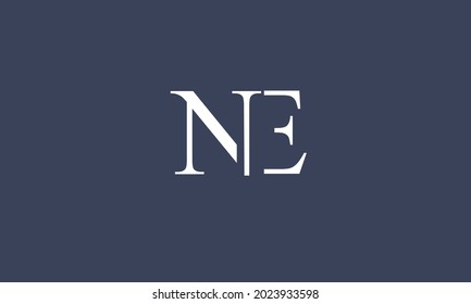 Alphabet letters Initials Monogram logo NE, EN, N and E