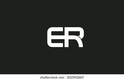 Letras alfabéticas Iniciales Logotipo de monograma ER, RE, E y R