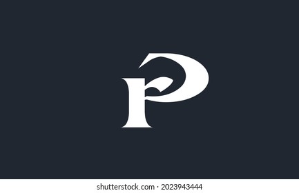 Alphabet letters Initials Monogram logo RP, PR, R and P