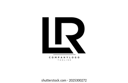 Alphabet letters Initials Monogram logo LR, LR INITIAL, LR letter
