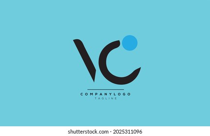 Alphabet letters Initials Monogram logo VC, VC INITIAL, VC letter