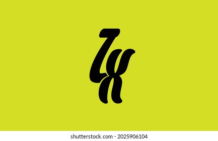 Letras alfabéticas Iniciales Logotipo Monograma ZX, XZ, Z y X