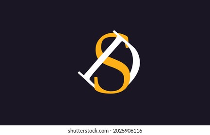Alphabet letters Initials Monogram logo SD, DS, S and D