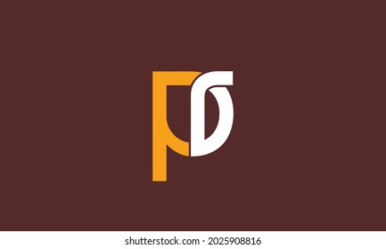 Alphabet letters Initials Monogram logo FP, PF, F and P