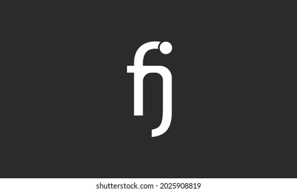 Alphabet letters Initials Monogram logo FJ, JF, F and J
