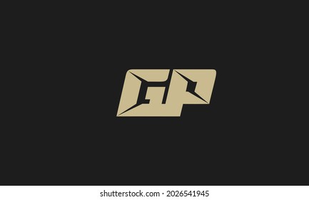 Alphabet letters Initials Monogram logo GP, PG, G and P