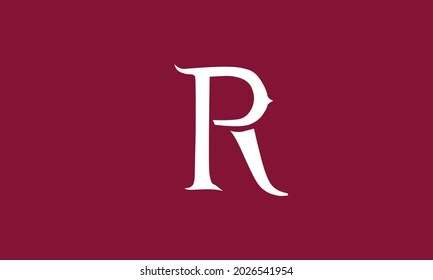 Alphabet letters Initials Monogram logo PR, RP, P and R
