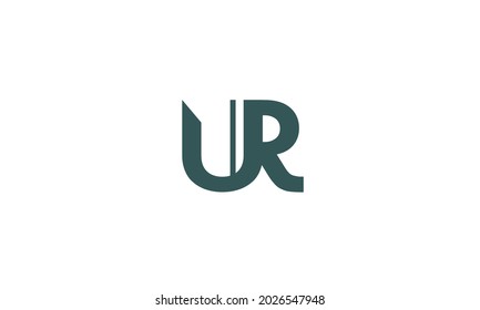 Alphabet letters Initials Monogram logo UR, RU, U and R
